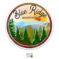 Blue Ridge Mountains Die Cut Sticker