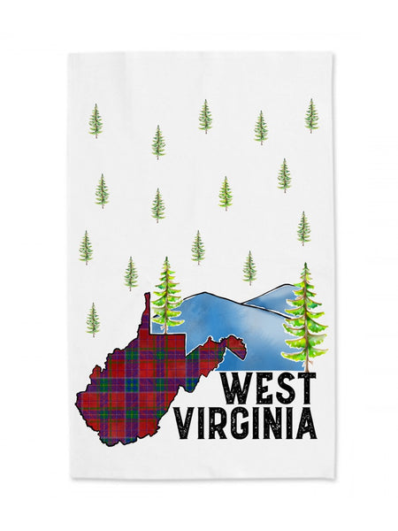 West Virginia Tartan Tea Towel