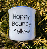 Happy, Bouncy, Yellow Mug