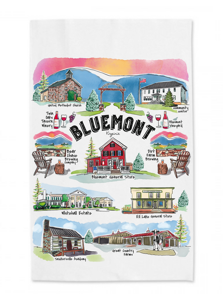 Bluemont Landmark Tea Towel