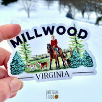 Millwood Virginia Hunting Die Cut Sticker