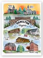 Hamilton Landmark Art Print
