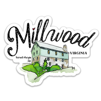 Millwood Virginia Die Cut Sticker
