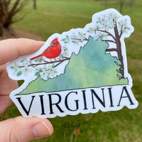State of Virginia Die Cut Sticker