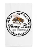 Honey Bee Circular Stamp Tea Towel