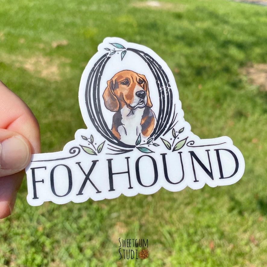 Foxhound Die Cut Sticker – Sweetgum Studio LLC