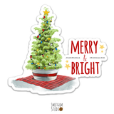 Merry & Bright Die Cut Sticker