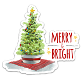 Merry & Bright Die Cut Sticker