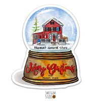 Snow Globe Die Cut Sticker - Bluemont General Store