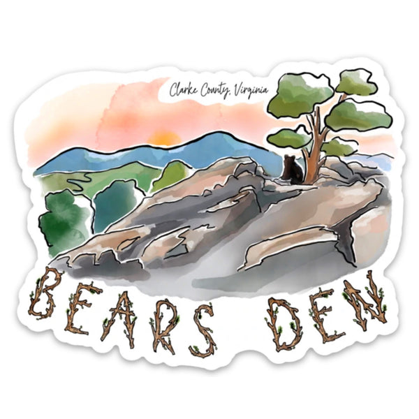 Bears Den, Clarke County Virginia Die Cut Sticker