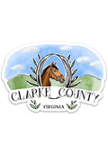 Clarke County Virginia Die Cut Horse Sticker