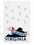 Blue Banner Virginia Tea Towel