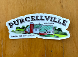 Purcellville Virginia Die Cut Sticker - Art Center