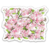 Apple Blossom Die Cut Sticker
