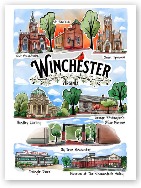 Winchester Landmark Art Print