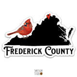 Frederick County Virginia Die Cut Sticker - State