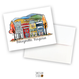Fall in a Mountain Town Note Card