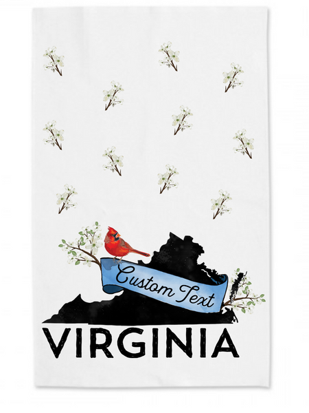 Blue Banner Virginia Tea Towel