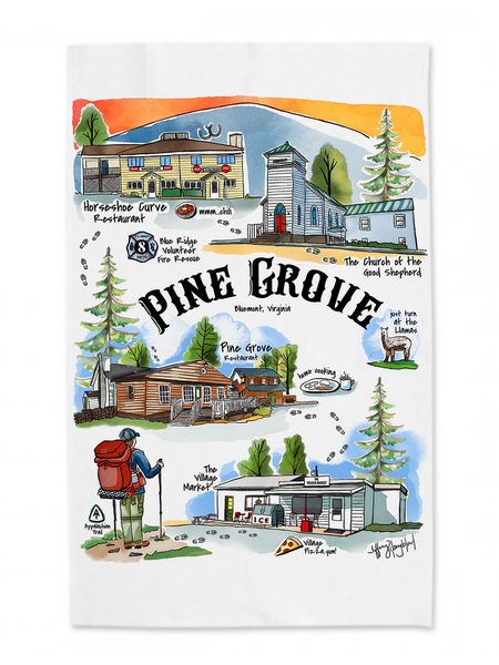 Pine Grove Tea Towel