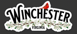 Winchester Virginia Cardinal Die Cut Sticker