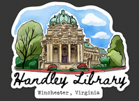 Handley Library Die Cut Sticker