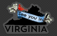 See you in Virginia Clear Die Cut Sticker