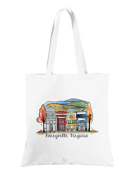 Fall in a Mountain Town Tote Bag