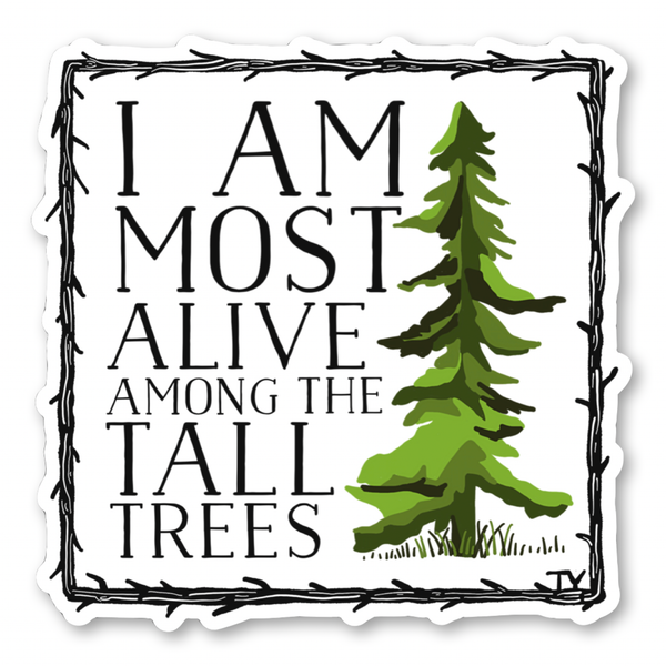 Tall Trees Die Cut Sticker – Sweetgum Studio LLC
