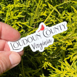 Loudoun County Virginia Die Cut Sticker - Cardinal