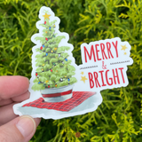 Merry & Bright Die Cut Sticker