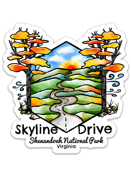 Skyline Drive, Shenandoah National Park Virginia Die Cut Sticker